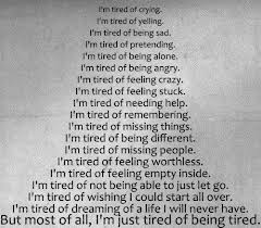 tired of everything